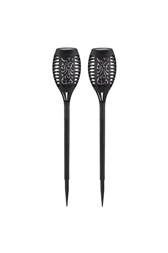 2 Adet Güneş Enerjili Bahçe Çim Aydınlatması Ledli Ip44 Alevli 15940