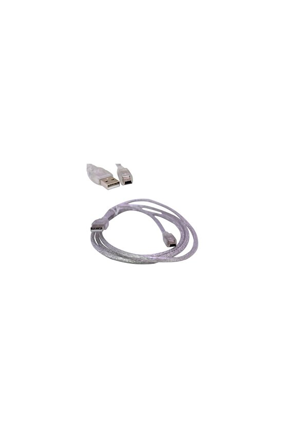 Ipod Şarj Aleti Kablosu USB 5 Pin Geniş 1.5 Metre Şeffaf Powermaster (Sl-Uk5)