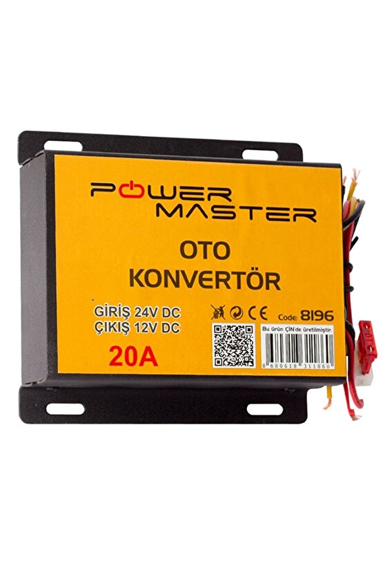 24v Dc  12v Dc 20 Amper Oto Konvertör Pm-8196