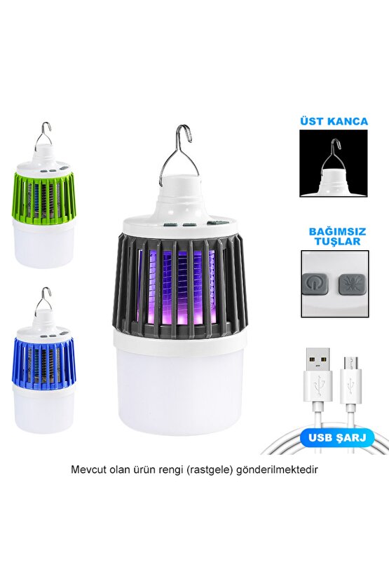 Powermaster Mx-858 Usbli Sinek Öldürücü Özellikli Kamp Feneri