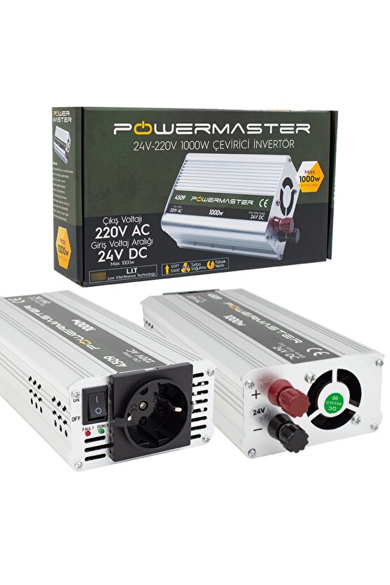 Powermaster Pm-4509 24 Volt 1000 Watt Modıfıed Sınus Inverter