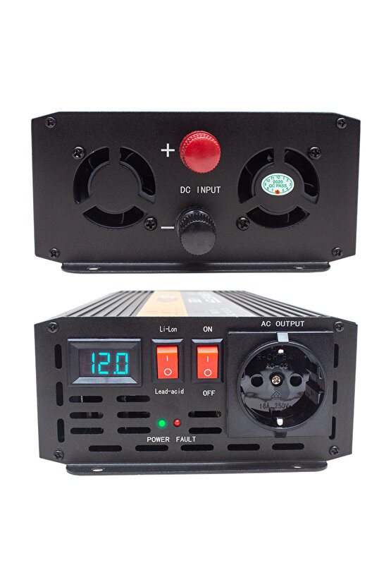 DXT POWERMASTER PWR1500 12 TEK DİJİTAL EKRAN 12 VOLT 1500 WATT MODIFIED SINUS WAVE INVERTER