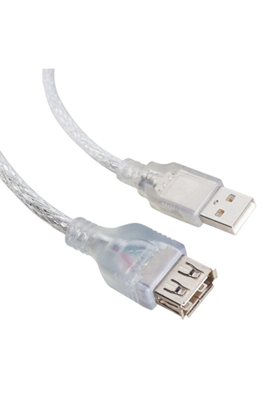 1.5 Metre 2.0v Şeffaf Usb Uzatma Kablosu