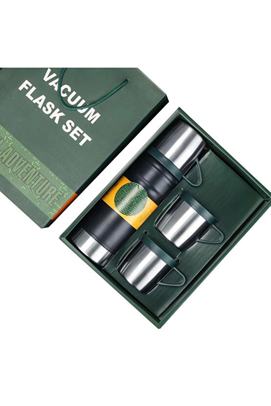 Sunup Sn-22234 Paslanmaz Çelik 680 Ml Vakumlu Termos Seti