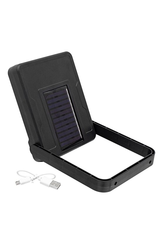COB LEDLİ SOLAR PANELLİ ÇOK FONKSİYONLU LAMBA (4887)