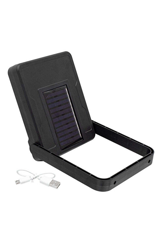 COB LEDLİ SOLAR PANELLİ ÇOK FONKSİYONLU LAMBA
