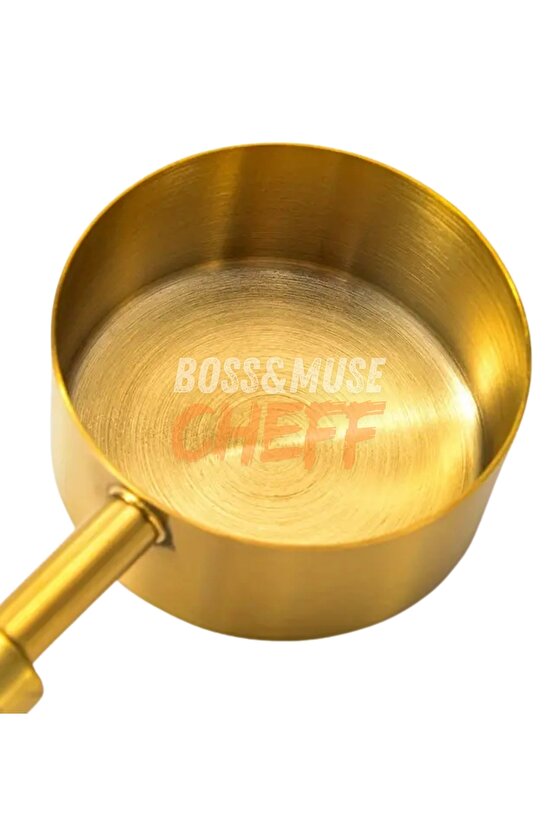 4 Adet Büyük Boy Paslanmaz Çelik Ahşap Saplı Ölçü Kaşığı Seti Ölçü Kabı Hediyeli