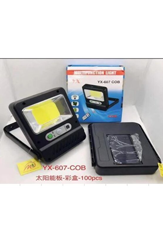 Yx-607 Cob Ledli Solar Panelli Çok Fonksiyonlu Lamba