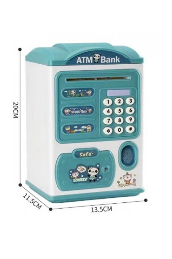 Elektronik Şifreli Parmak İzi Görünümlü Otomatik Kağıt Para Alan Atm Kumbara Kasa