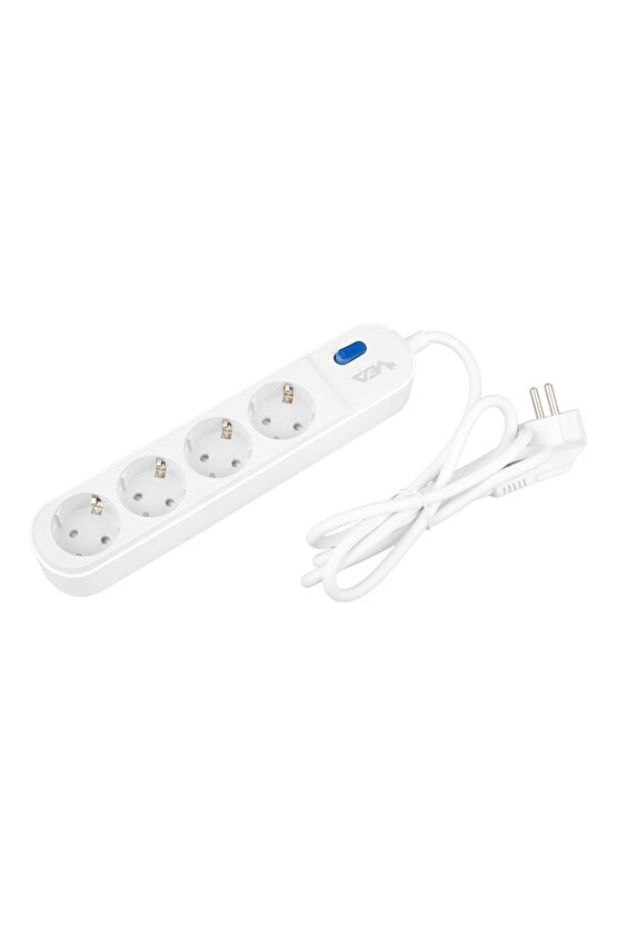 Vea Ve-vega104 A Class 4lü Anahtarlı 1.5 Metre Akım Korumalı Grup Priz Made In Malaysıa