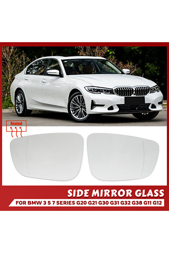 BMW 3 Serisi G20 G21 5 Serisi G30 için Sol Sağ Isıtmalı Kör Nokta Uyarı Kanatlı Dikiz Aynası Camı...