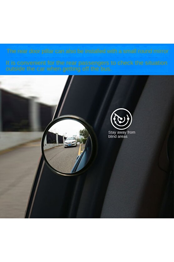 Araba Kör Nokta Dikiz Aynası Geniş Açı 360 Derece Ayarlanabilir Küçük Yuvarlak Ayna Araba Ters...