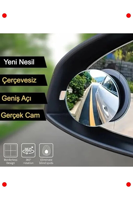 Universal Oynar Başlıklı Kör Nokta Aynası, 2li Set