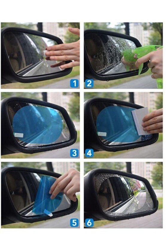 Oto Araç Dış Yan Ayna Yağmur Kaydırıcı Su Tutmaz Film 2 Adet