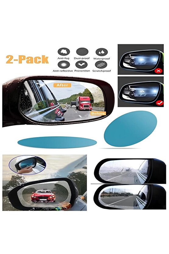 Oto Dış Ayna Yağmur Kaydırıcı Film Araba Yan Dikiz Aynası Filmi Buğu Önleyici 2 Adet Uyumlu
