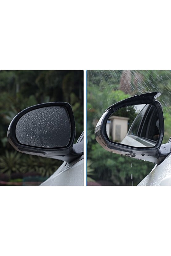 Aveo 2 Adet Araba Ayna Yağmur Koruyucu Siper Karbon Desenli