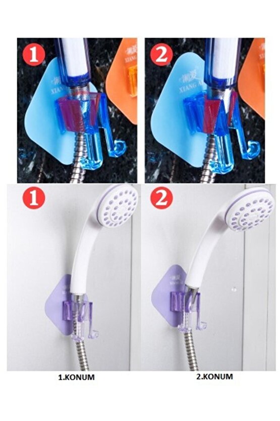 Duş Başlık Tutucu ve Lif Askısı