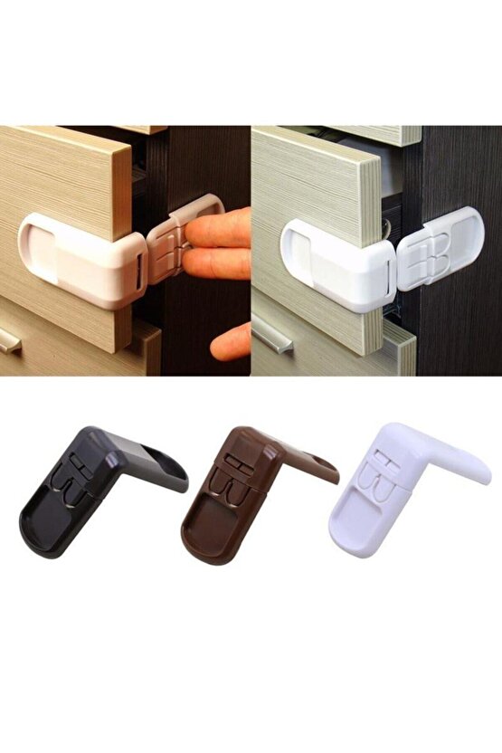 Çocuk Koruma Kilidi 2 Adet Köşe Bebek Güvenlik Kilit Dolap Çekmece Kilidi