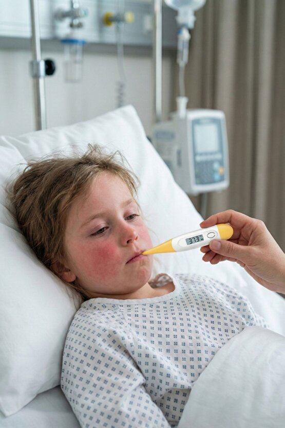 Bebek ve Çocuk İçin Dijital Çubuk Ateş Ölçer Termometre - Hassas Koltuk Altı Ölçüm