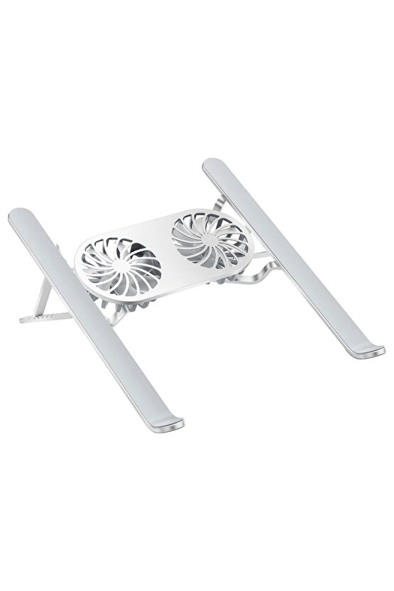 ÇİFT FANLI TAŞINABİLİR ALÜMİNYUM NOTEBOOK SOĞUTUCU STAND (5267)