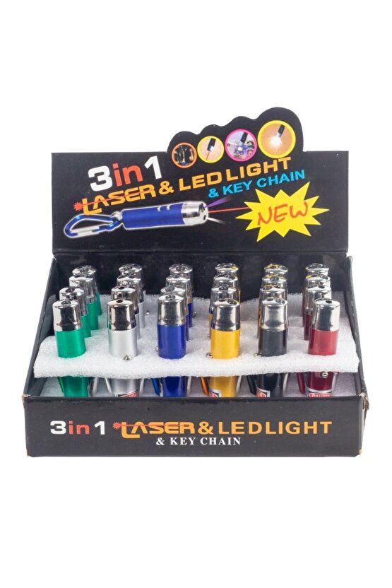 3IN1 KIRMIZI LASER POINT - PARA KONTROL VE EL FENERİ (4108)