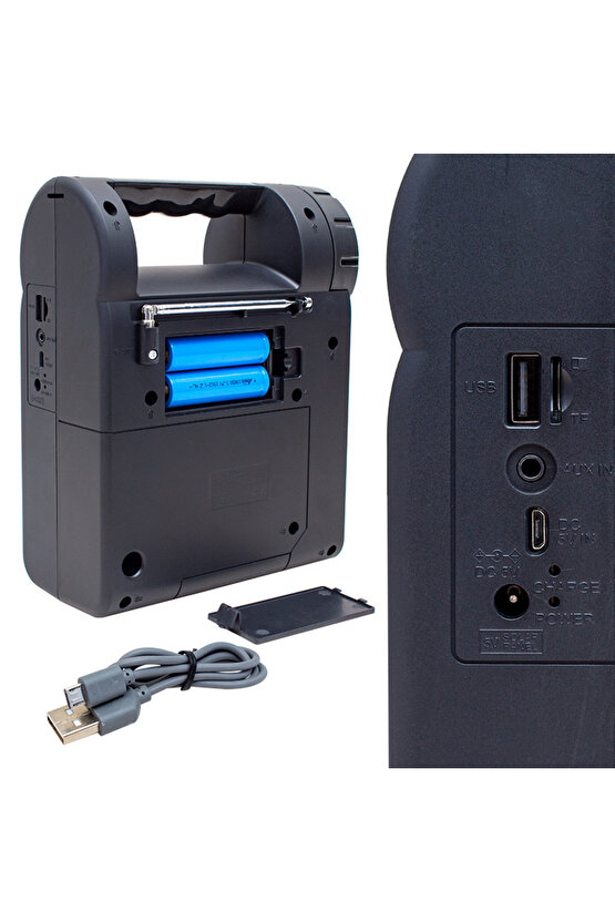 Magicvoice FP-26 USB-SD-FM-Bluetooth Destekli Fenerli Taşınabilir Hoparlör