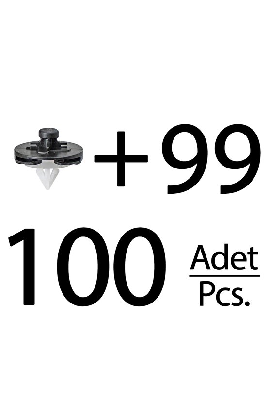 Volkswagen Polo için Döşeme Klipsi- 100lü