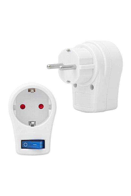 10 Amper - 2510 Watt Tekli Beyaz Anahtarlı Akım Korumalı Priz İnternet Satışı 100tl Altı Yasak ( Lis