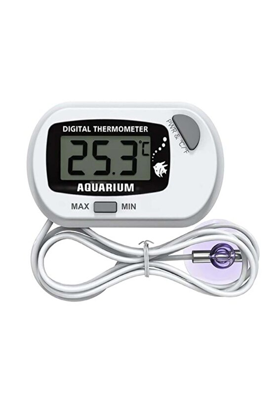 Powermaster Pm-26616 Mini Lcd Dijital Problu Termometre Akvaryum Buzdolabı Otomobil Sera