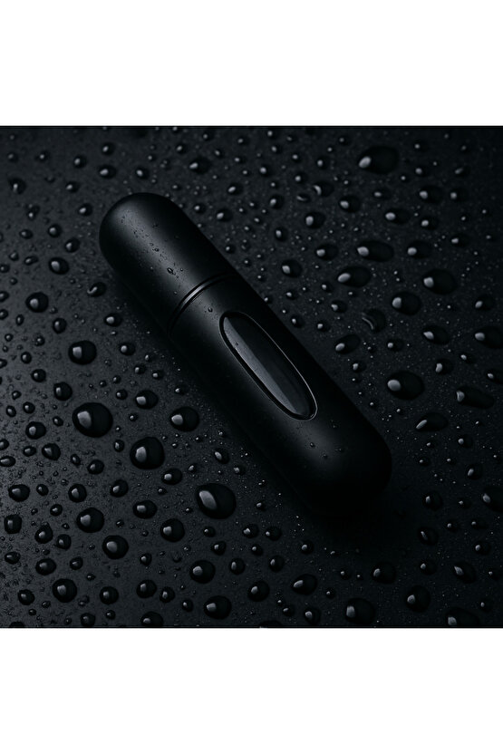 Mini Doldurulabilir Siyah Renki Cep Parfüm Şişesi 5 ml Taşınabilir Şık Tasarım