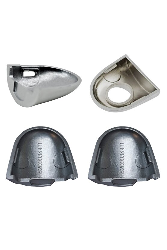 Renault Megan 2 için Dış Kapı Kolu Anahtar Deliği Kapağı Seti Gri