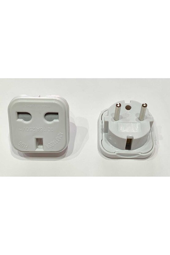 2 ADET İNGİLİZ FİŞ ADAPTÖR ÇEVİRİCİ İNGİLİZ-TÜRKİYE ÇEVİRİCİ PRİZ ADAPTÖRÜ
