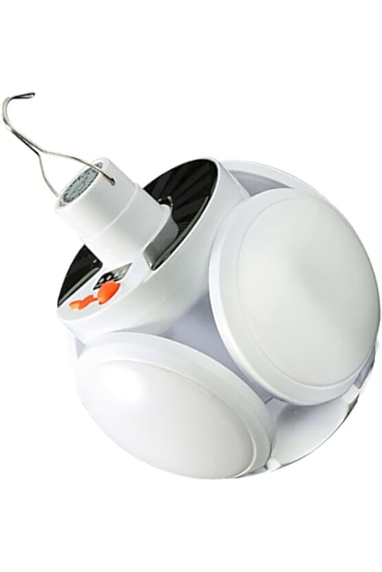 Solar Panelli Şarjlı 5li Katlanabilir Acil Durum Kamp Lambası Powermaster