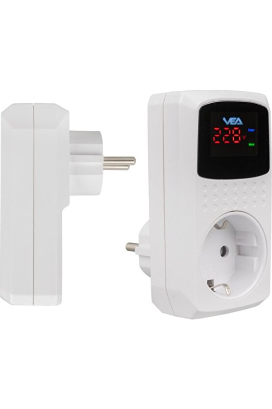 Vea BYR002  VE-22393 16A 3520W Tekli Dijital Göstergeli Akım Korumalı Priz [efsngrck]