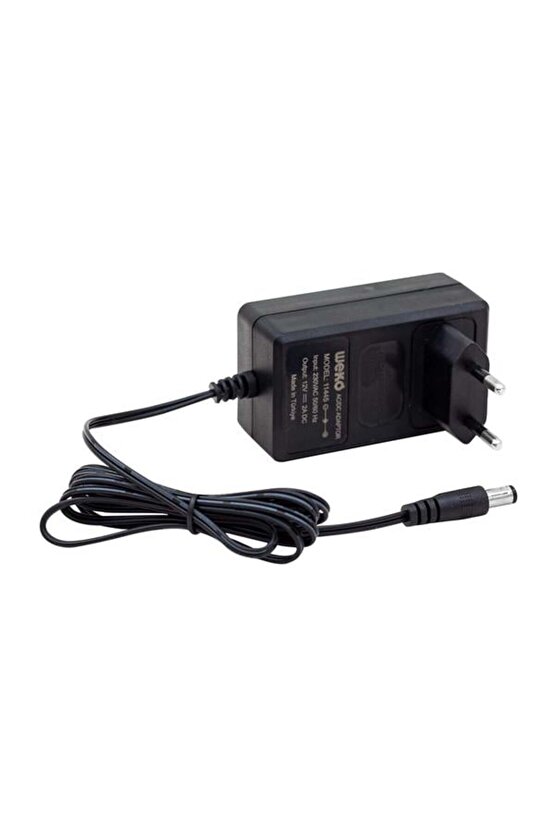 M3lfs- Weko 12 Volt - 2 Amper 5.5*2.5 Uçlu Yerli Üretim Plastik Kasa Priz Tipi Adaptör