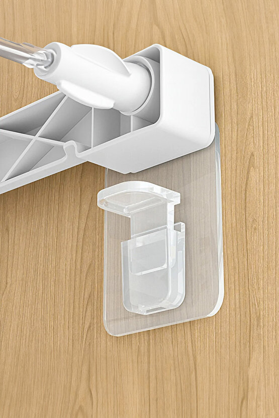 Kendinden Yapışkanlı Raf Tutucu Şeffaf 4 Adet Köşe Tutucu