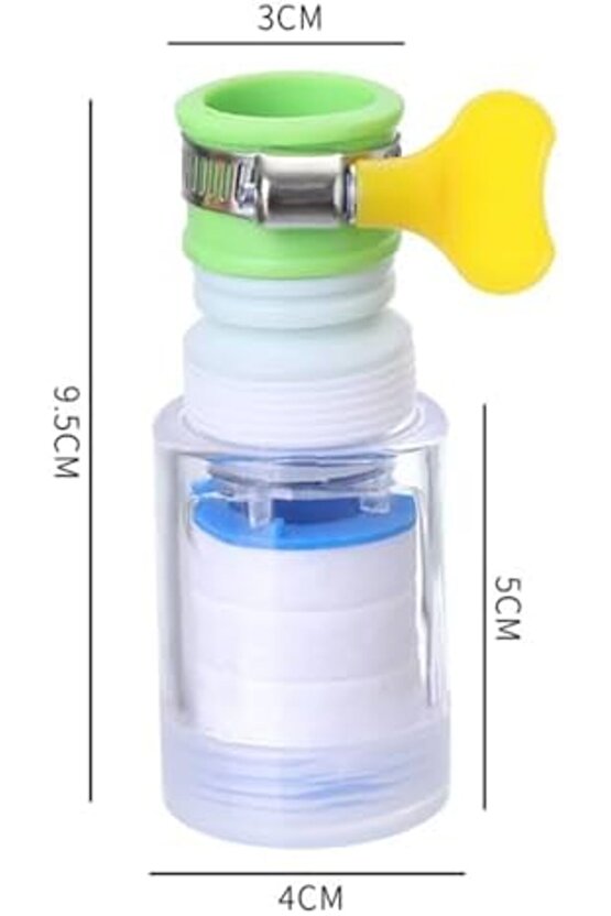 SHSM 2 ADET 360 Derece Dönen Su Filtreleme Özellikli, Ayarlanabilir Musluk Filtresi, Katlanabilir