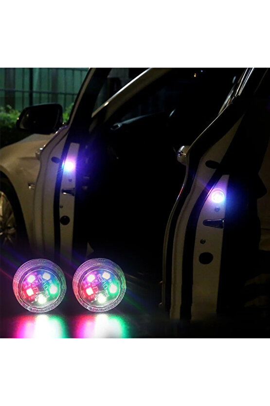 ARAÇ KAPI İÇİ ÇAKAR - KAPI AÇMA SENSÖRLÜ LED İKAZ LAMBASI - İKİLİ SET (4619)