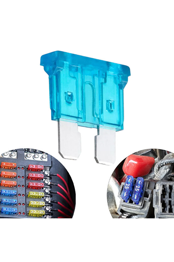 15 AMPER AŞIRI YÜK VE KISA DEVRE KORUMA BIÇAKLI OTO SİGORTASI (100LÜ PAKET)