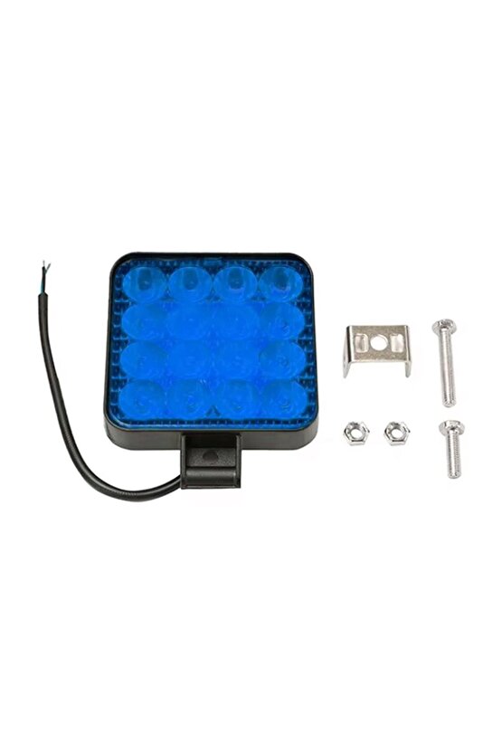 PM-25309 SUV - Off Road - Motosiklet Farı Sis Lambası Mavi LED 12 Volt 48 Watt