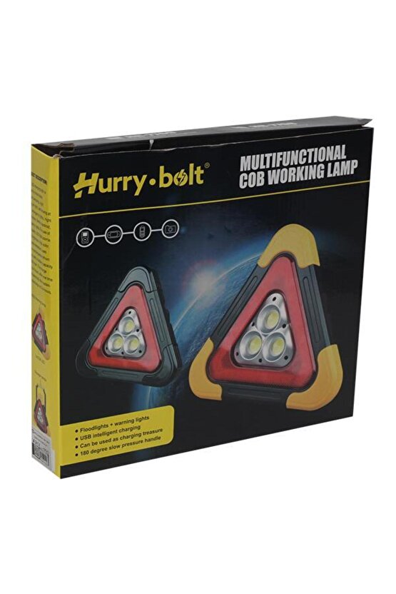 Hb-7709 Solar Şarjlı Cob Aydınlatma Park Reflektör Tip Fener