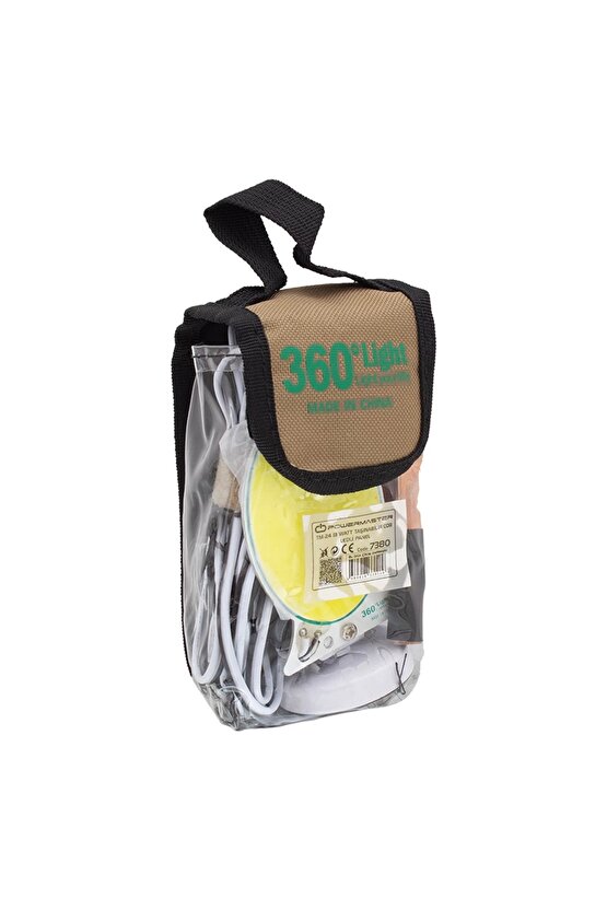 Tm-24 Cob Ledli 13 Watt Akü Maşalı 4 Metre Kablolu Taşınabilir Seyyar Panel Lamba (K95)