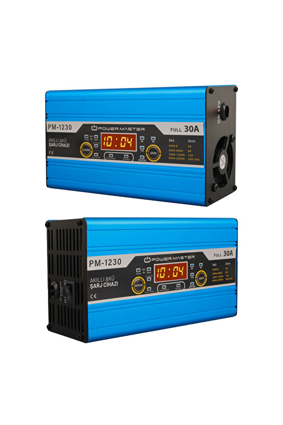 PM-1230 12 VOLT MAX 30 AMPER LCD EKRANLI KURU - ASİT - JEL AKÜ ŞARJ CİHAZI