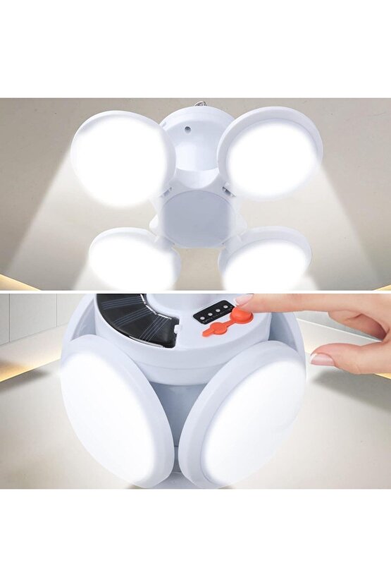 Art Solar Panelli Şarjlı 5Li Katlanabilir Acil Durum Kamp Lambası Lab