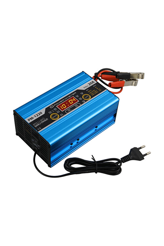 M3LFS- pm-1220 12 volt max 20 amper lcd ekranli akü şarj cihazi uyumlu