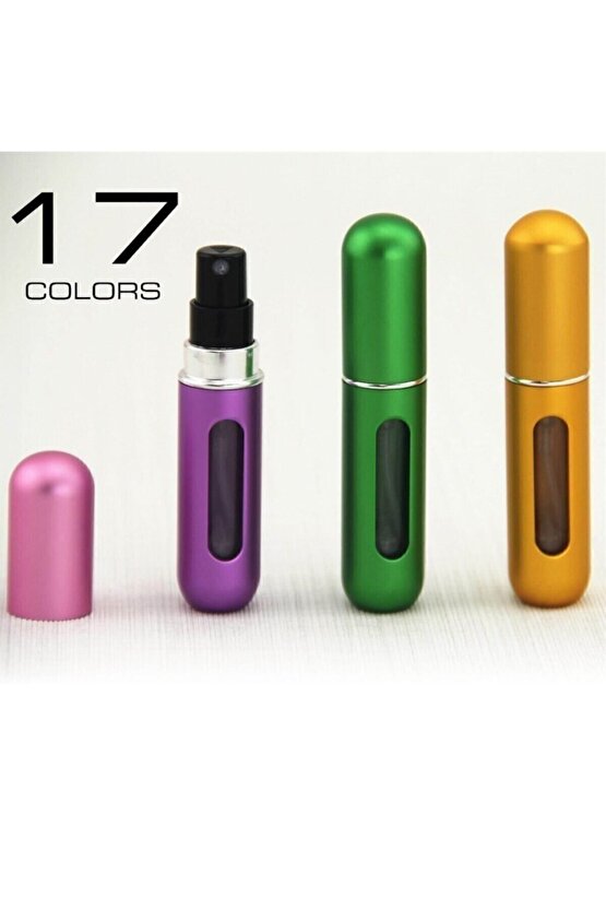 Parfüm Şişesinden Dolabilir Yedek Cep Parfüm Şişesi Aparatı - Gümüş Renk