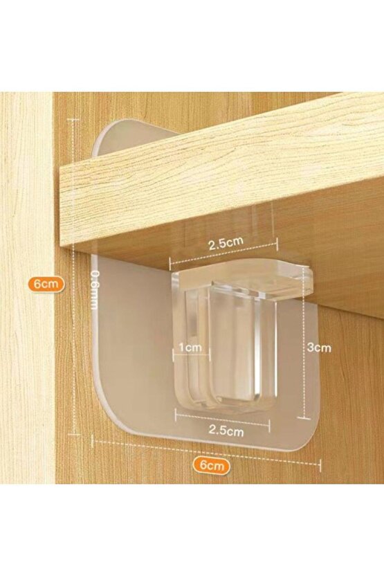 Yapışkanlı Raf Yapıcı 4Lü Klips