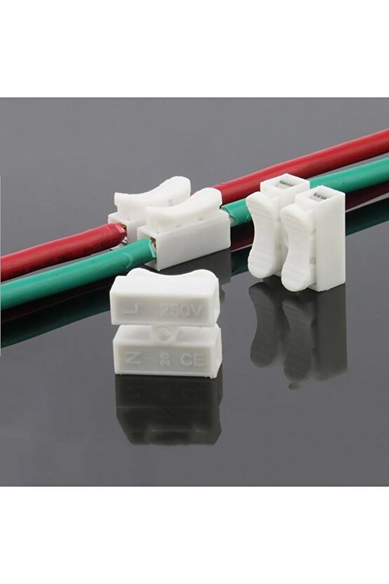 Mandallı Vidasız Klemens Basmalı Tip 2 Li 2 Pin 100lü Paket
