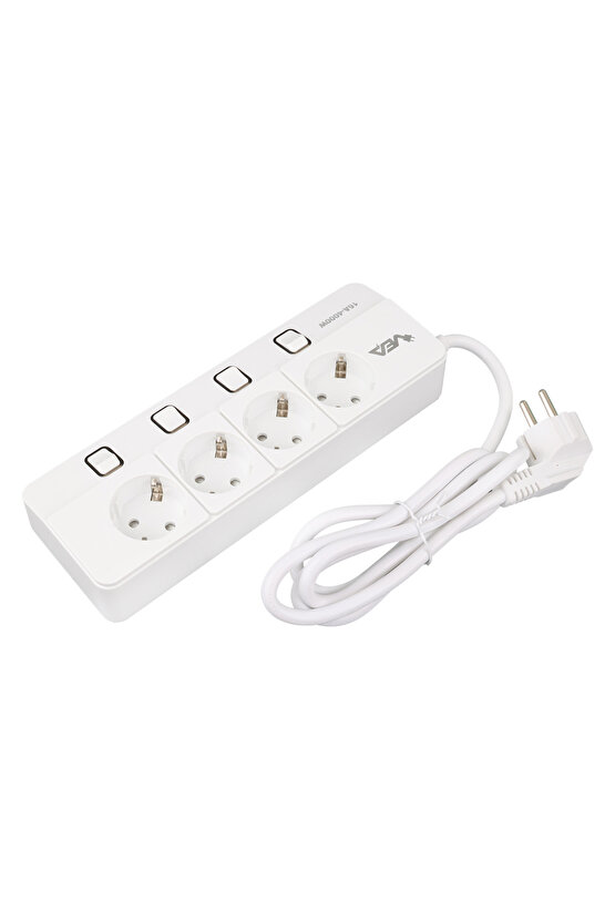 VEA VE-XMAN104 A CLASS 4LÜ AYRI ANAHTARLI 1.5 METRE AKIM KORUMALI GRUP PRİZ (MADE IN MALAYSIA)