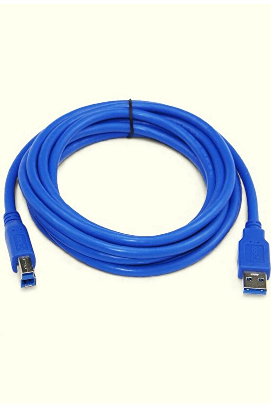 USB 3.0 Mavi Yazıcı Kablosu 1.8 Metre – Yüksek Hızlı Printer Bağlantı Kablosu